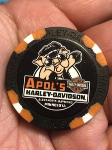 Harley Davidson Chip Token - Apol’s Harley Davidson - Alexandria Raymond, MN - Imagen 1 de 9