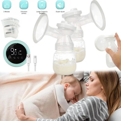 Tiralatte Elettrico Doppio Tiralatte Ricaricabile con 2 Aspiralatte - Immagine 1 di 4