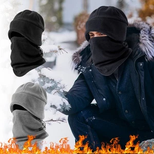 Winter Fleece-Lined Beanie and Scarf Set - Thick Knit Hat with Ear Protection US - Picture 1 of 19