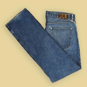 RRL Double RL & Co. Light Wash Selvedge Denim Straight Leg Jeans 36 x 33 USA - Picture 1 of 9