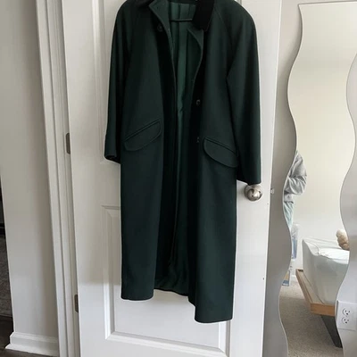 Abrigo largo de lana verde Preston & York para mujer talla 4P Foto 1 de 4