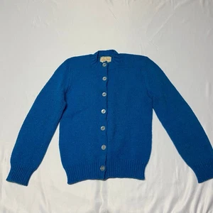 Suéter Lerner Vintage 100% Lana Shetland Azul Ver Medidas Quizás Pequeño - Imagen 1 de 16