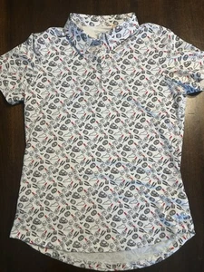 STRAIGHT DOWN Maker’s Mark Kentucky Bourbon Golf Shirt Women’s M White - Picture 1 of 3