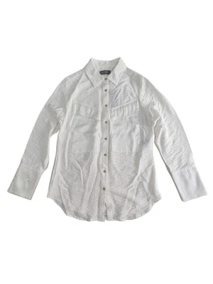 Mint Velvet Ivory Oversized Pocket Shirt Size UK 8 Satin Silverlake BNWT - Image 1 of 4