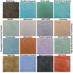 Crushed Gemstone Dust Powder 75+ Crushed Healing Stone Powder Sand Woodworking - Picture 1 of 341
