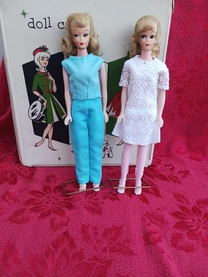 2 Vintage Uneeda Blonde Ponytail Wendy? Barbie Clone Doll W Outfits & Clone Case - Image 1 of 4