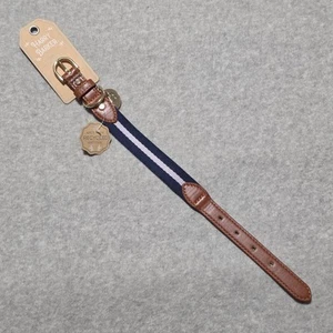 Harry Barker Hundehalsband klein blau zusammengesetzt Streifen Schnalle Halsband 10"-13" Hals - Bild 1 von 13