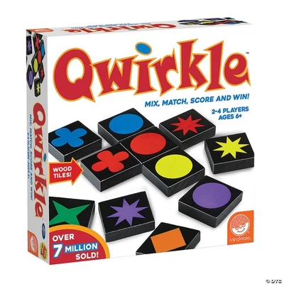 MindWare Qwirkle Game, 108 Durable Wooden Tiles & Canvas Drawstring Bag, Family - Image 1 of 4