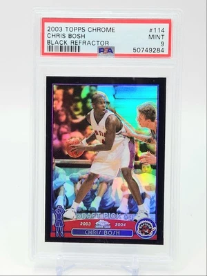 CHRIS BOSH 2003-04 TOPPS CROMO DRAFT PICK NOVATO NEGRO RC/500 PSA 9 Q4632 Foto 1 de 2