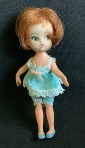 Vintage 1967 Hasbro Hong Kong 4.5" Dolly Darling Karen Slumber Party Doll - Picture 1 of 4