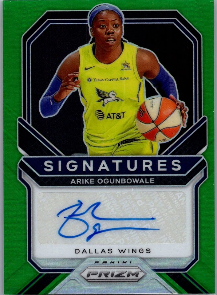 2021 Panini Prizm WNBA - Signatures Arike Ogunbowale #SG-AOG Green Prizm (AU) - Image 1 of 2