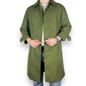 Vintage Burberry Mac Trench Coat, Green, Fits Small (JKT713) - Picture 1 of 8
