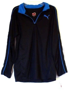 Boys' PUMA Kids Black color 1/4 Zip Track outwear Pullover Size L 100% Polyester - Picture 1 of 5