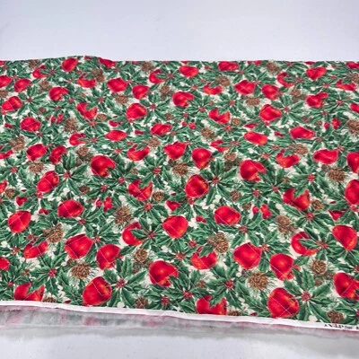 Tela vintage VIP Cranston acolchada roja Holly Joan Messmore 42x60 1,6 yardas Foto 1 de 4