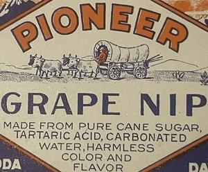 Antique 1920s ๐ฅ Pioneer Grape Nip Label, Davenport, WA, Stagecoach Delivery! - Picture 1 of 4