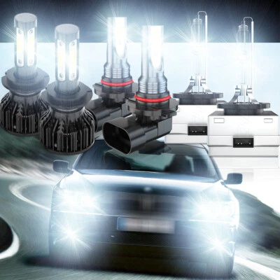 6pcs FOR BMW 760Li 2006-2008 LED/HID Headlight High/Low+Fog Light Bulb 6000K - Image 1 of 4