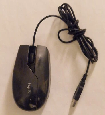 Fujitsu Maus mit USB-Anschluss, schwarz, K431-P, defekt - Bild 1 von 2