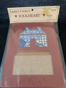 Laura J Connely's Folk Heart Mat 1983 Craft Designs Needlework Kit No. 50104 NEU - Bild 1 von 6