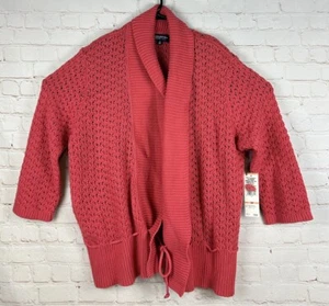 NWT Jones New York JNY Women's Open Cardigan Sweater Size 3XL Pink - Picture 1 of 7