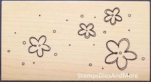 Great Impressions Daisey Flor Libro de Recortes Fondo Montaje en Madera Sello de Goma - Imagen 1 de 2