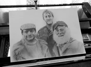 Only Fools and Horses Hand Drawn Pencil Art Print A3 TV Fan Legends Picture Wall - Picture 1 of 12