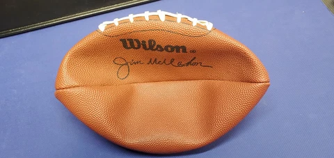 Vintage Jim McMahon Signature Wilson F1609 Football Made in USA Cover