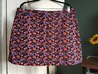 Boden Mini Skirt Multi Tulip Cluster Floral Ponte Stretch A-Line NWOT UK 18R