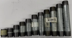 Pezón de tubo galvanizado de 3/4" NPT roscado ambos extremos - Imagen 1 de 9