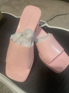 Steve Madden Pink Womens Harlin Jelly Block-Heel Sandals Size 8M New With Box - Picture 1 of 10