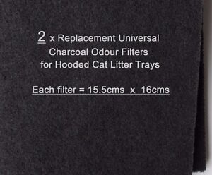 Universal 15.5x16cm Cat Tray Loo Toilet Litter Filter Active Carbon -Cut to Size