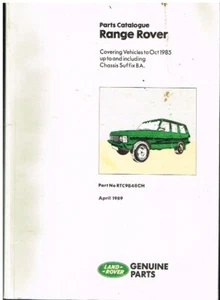 RANGE ROVER MK1 3.5 PETROL (1970-85) ORIGINAL FACTORY PARTS CATALOGUE *VGC* - Picture 1 of 1