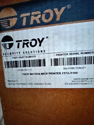 New.  Troy M610DN MICR Secure Check Printer - Image 1 of 2