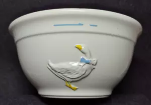 Vintage McCoy Country Goose 8" Cottage Bauernhaus weiß Keramik Rührschüssel - Bild 1 von 7