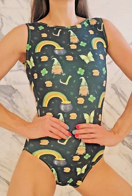 Flip Flop Gymnastics Leotard Adult Small AS Competition Dance Costume Aerialist - Изображение 1 из 4