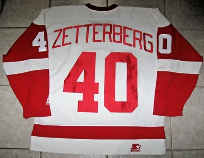 #40 Henrik ZETTERBERG ALAS ROJAS Detroit apagado. Lic. Jersey STARTER, talla XL para hombre Foto 1 de 2