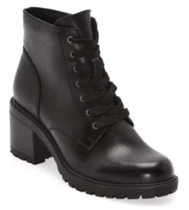 Frye & Co. Ayla Lace Up Boots Women’s Sz 10 Black Biker/Combat Zip New - Picture 1 of 8