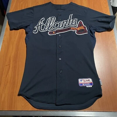 Camiseta Majestic Auténtica Chipper Jones Atlanta Braves Azul Marino Alterna 40 Foto 1 de 4