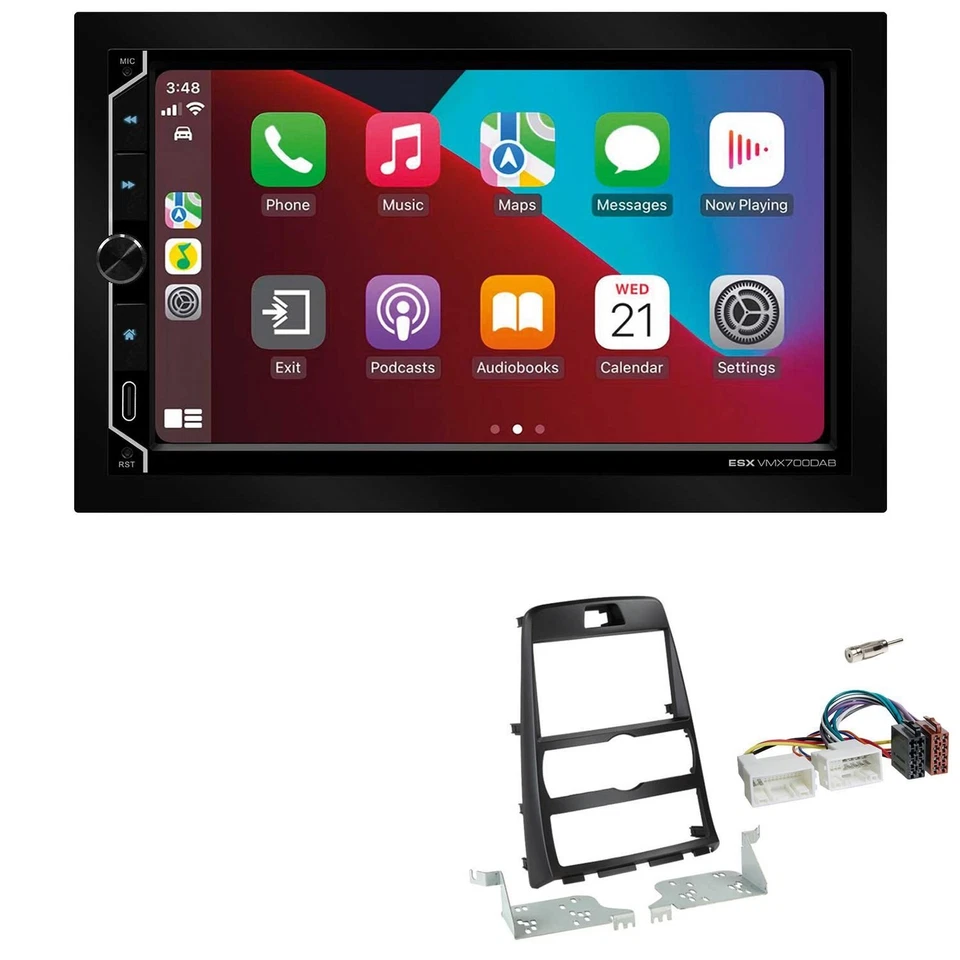 ESX Autoradio Apple CarPlay Android Auto für Hyundai Genesis 2010-2013 schwarz - Bild 1 von 4