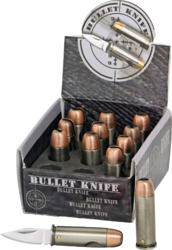 China Made Bullet Knife  210850 1 5/8" closed. 1" stainless blade. Cast met - Image 1 of 1