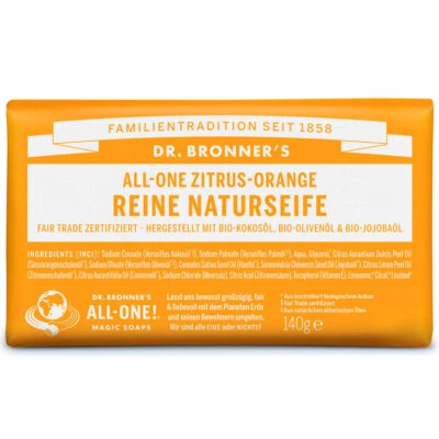 Dr. Bronners Reine Naturseife Zitrus Orange 140 g