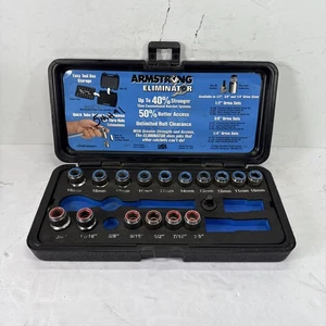 (INCOMPLETE) Armstrong Eliminator Ratchet System 17 Pieces TOTAL Metric/SAE USA - Picture 1 of 8