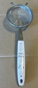 Vintage Kitchen Utensils Flint Arrowhead Stainless Harvest Wheat Strainer 10in - Picture 1 of 10