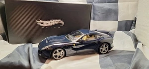 HOTWHEELS ELITE - FERRARI F12 BERLINETA - DARK BLUE - 1/18 SCALE MODEL CAR - Picture 1 of 10