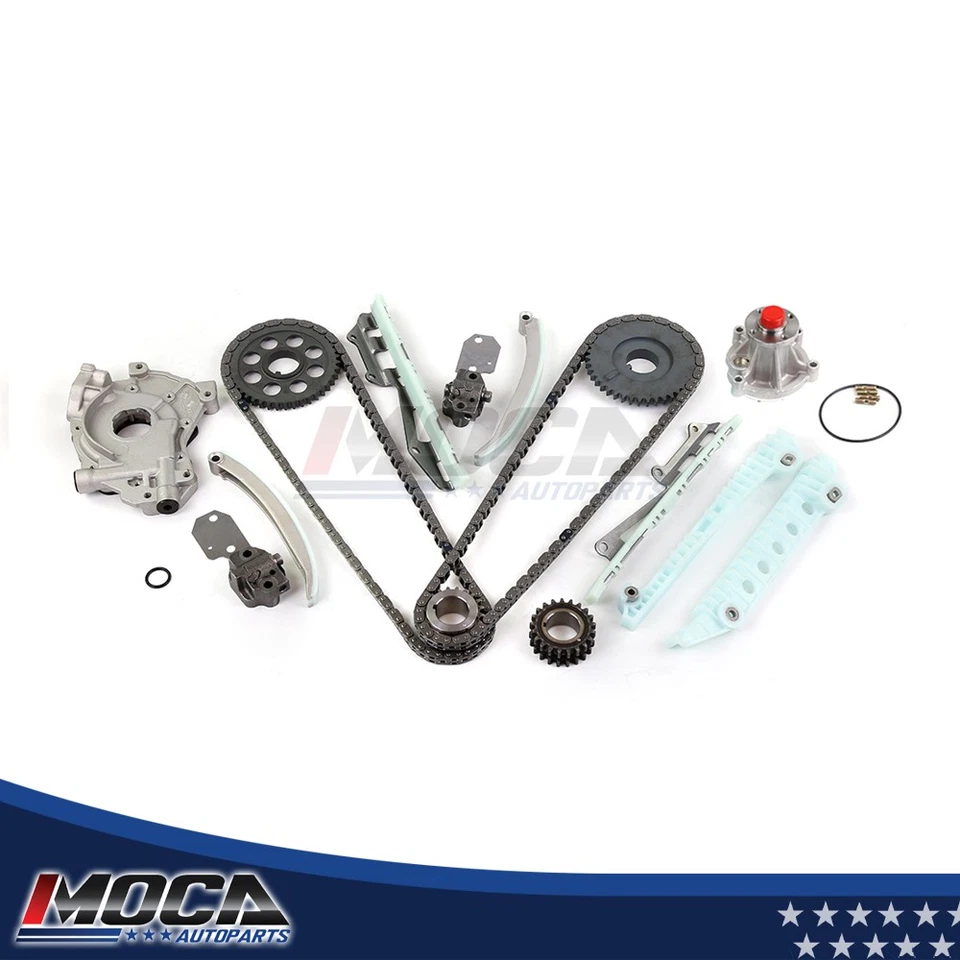 Kit de cadena de distribución con juego de bomba de agua de aceite para Lincoln Town Car 1997 4,6 L SOHC  Foto 1 de 4