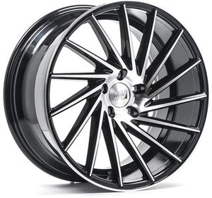 Alloy Wheels 18" 1AV ZX1 Black Polished Face For Toyota Mark X ZiO 07-19 - Picture 1 of 1