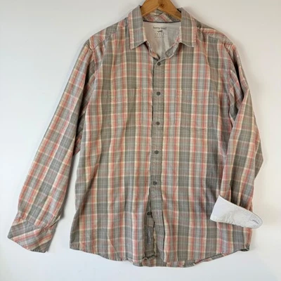 Camisa de Senderismo Horny Toad Algodón Orgánico a Cuadros Botón Manga Larga Para Hombres L Gorpcore Foto 1 de 4