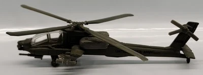 Helicóptero Road Champs Flyers Diecast AH-64A Apache 1996 verde militar Foto 1 de 4