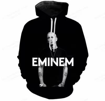 KIDZTRENDZ Jungen Teenager Erwachsene 3D Druck Eminem Rapper TV Hoodies Pullover Trend NEU