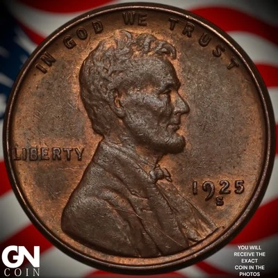 1925 S Lincoln Cent Wheat Penny A2168 - Image 1 of 2