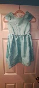 The Children's Place Girls Aqua Organza Fit and Flare Dress Size 6/7 - Picture 1 of 2